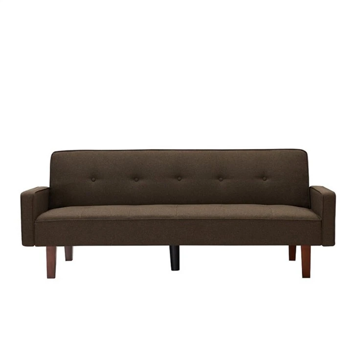 লিনেন আপহোলস্টার্ড Tufed Futon সোফা বিছানা